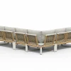 Gartenlounge Sets>TIERRA OUTDOOR Gartenlounge Set Alu/Teak braunweißbeige