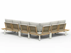 Gartenlounge Sets>TIERRA OUTDOOR Gartenlounge Set Alu/Teak braunweißbeige
