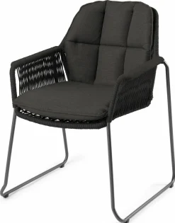 TIERRA OUTDOOR Kufensessel Garten stapelbar schwarz^ Gartensessel
