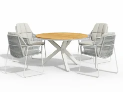 TIERRA OUTDOOR Kufensessel Garten stapelbar graubeige^ Gartensessel
