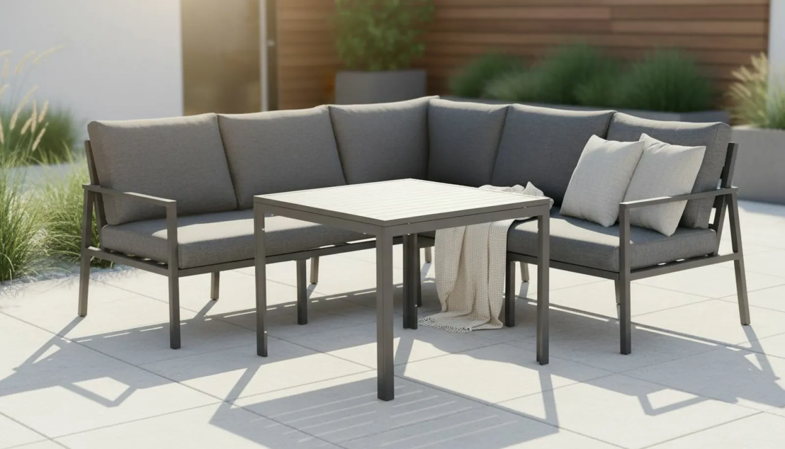 TIERRA OUTDOOR Lounge Corner Set grau^ Gartenlounge Sets