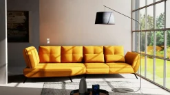 Trapezeckgarnitur gelb^ Sofas & Couches