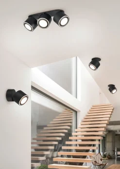 Trio Leuchten LED - Deckenleuchte 3flg schwarz^ Deckenleuchten