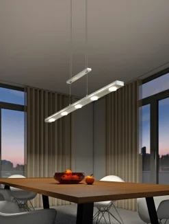 Trio Leuchten LED - Pendelleuchte 7flg grausilberfarben^ Pendelleuchten