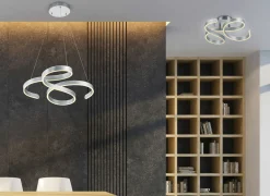 Trio Leuchten LED - Pendelleuchte 1 flg silberfarben^ Pendelleuchten