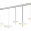 Trio Leuchten LED-Pendelleuchte 5flg grau^ Pendelleuchten