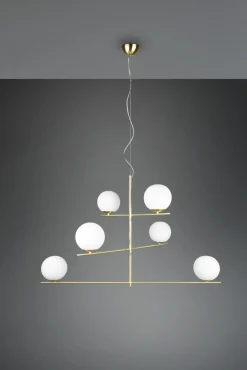 Pendelleuchten>Trio Leuchten Pendelleuchte 6flg goldfarben