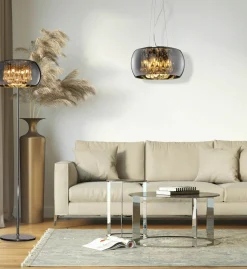 Pendelleuchten>Trio Leuchten Pendelleuchte 5flg silberfarben