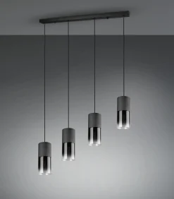 Trio Leuchten Pendelleuchte 4flg schwarz^ Pendelleuchten