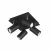 Trio Leuchten Strahler 4flg schwarz^ Spots