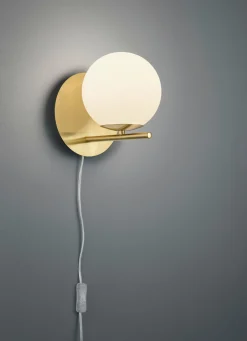 Trio Leuchten Wandleuchte 1flg goldfarben^ Wandleuchten