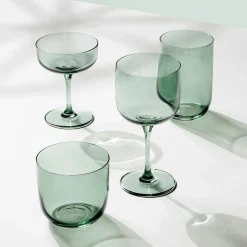 Gläsersets|Sektgläser>Villeroy & Boch 2er Sekt-/Dessertglas grün