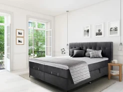 Boxspringbetten|Betten>vito Boxspringbett m. Motor grau