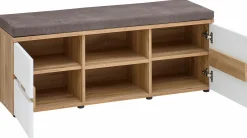 vito Garderobenbank weißbraun^ Schuhschränke