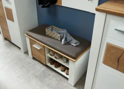 vito Garderobenbank weißbraun^ Schuhschränke