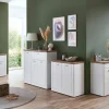 Kommoden & Sideboards|Kommoden>vito Kommode braunweißsilberfarbenschwarz
