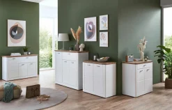 vito Kommode braunweißsilberfarbenschwarz^ Kommoden & Sideboards|Kommoden