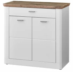 vito Kommode braunweißsilberfarbenschwarz^ Kommoden & Sideboards|Kommoden