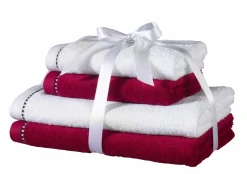 VOSSEN ESPRIT Frottier-Set white/rasp pinkweiß^ Handtuchsets
