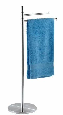 Badzubehör|Badaccessoires>Wenko Handtuchständer silberfarben