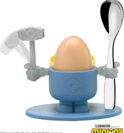 Kindergeschirr>WMF Eierbecher mit Löffel blau