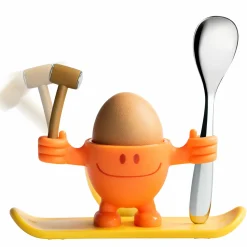 Kindergeschirr>WMF Eierbecher mit Löffel orange