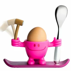 Kindergeschirr>WMF Eierbecher mit Löffel pink