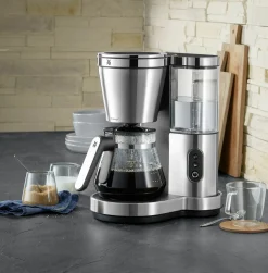 WMF Kaffeemaschine m. Glaskanne silberfarben^ Kaffeemaschinen