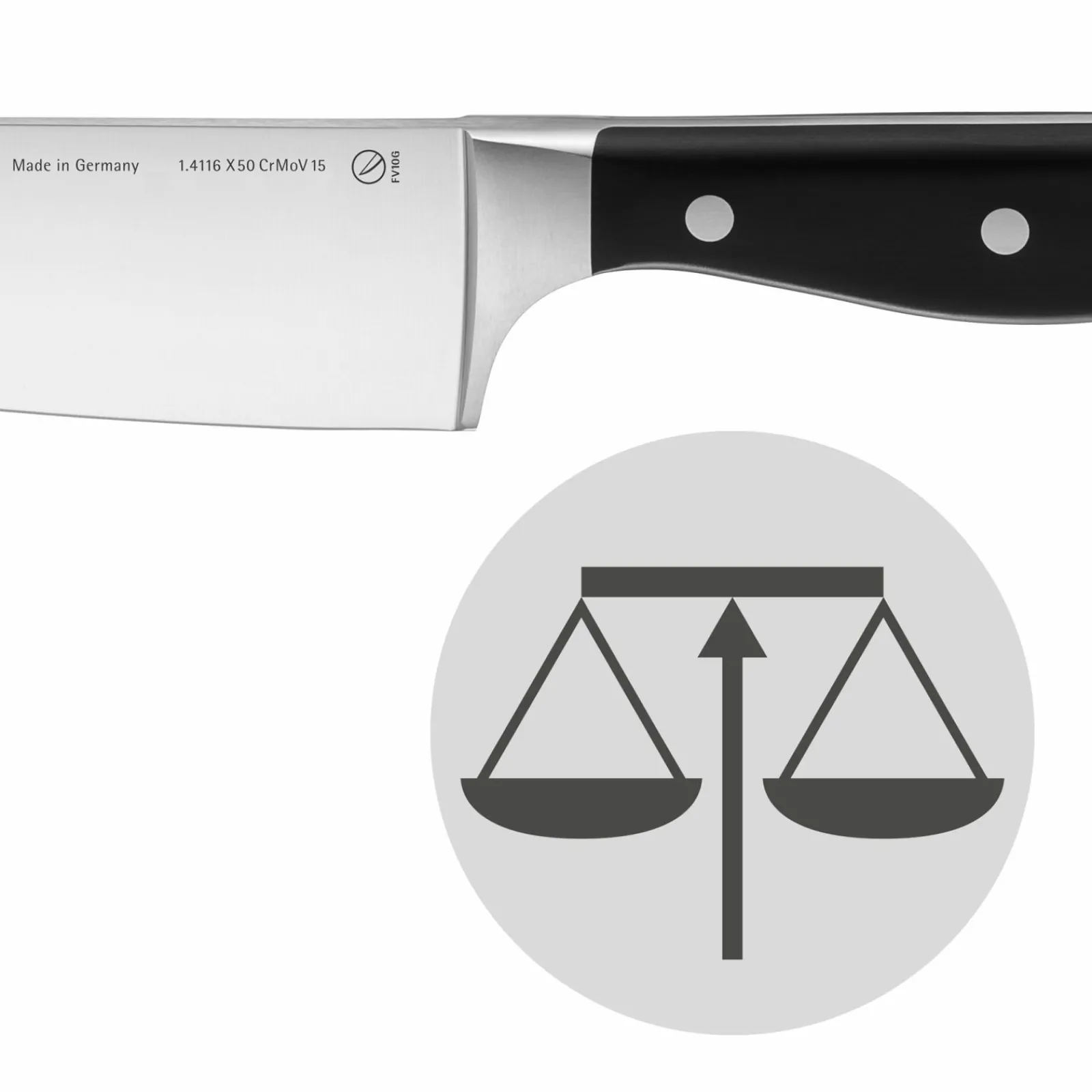 WMF Kochmesser 15cm schwarzsilberfarben^ Küchenmesser