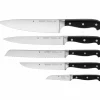 WMF Messerset 5tlg. schwarzsilberfarben^ Küchenmesser