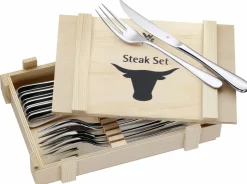 Steakbesteck>WMF Steakbesteck 12 tlg. silberfarben