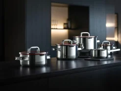 WMF Topfset 5tlg silberfarbenrot^ Topfsets