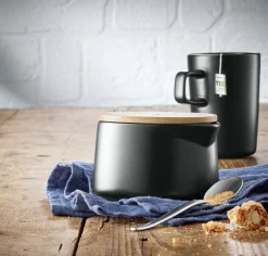 WMF Zuckerdose schwarz^ Serviergeschirr