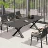 ZEBRA Garten Ausziehtisch schwarz^ Gartentische Ausziehbar
