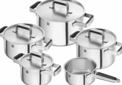 ZWILLING Topfset 5tlg. schwarzsilberfarben^ Topfsets
