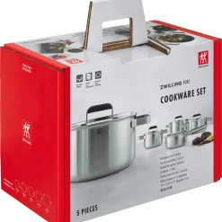 ZWILLING Topfset 5tlg. schwarzsilberfarben^ Topfsets