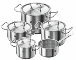 ZWILLING Topfset 5tlg. silberfarben^ Möbelhaus Mönchengladbach|Möbelhaus Düsseldorf